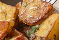 Crispy Roasted Mini Potatoes with Garlic and Herbs
