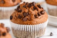 Moist Chocolate Chip Muffins with Whole Grain Twist