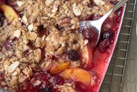 Nectarine and Blackberry Crisp with Oat Topping Recipe