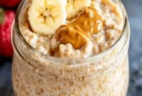 Creamy Peanut Butter Banana Overnight Oats for Quick Breakfast