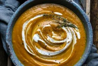 Roasted Butternut Squash Soup with Sage and Crispy Seeds