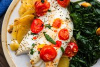 Lemon Garlic Baked Cod with Crispy Roasted Potatoes