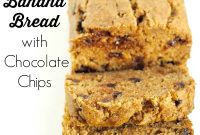 Almond Butter Banana Chocolate Chip Bread + Free Printable Food Label