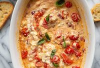 Baked Boursin Dip with Oven-Roasted Tomatoes