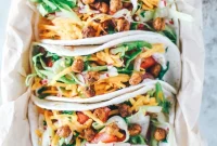 Crispy Chipotle Chickpea Tacos with Lime Slaw