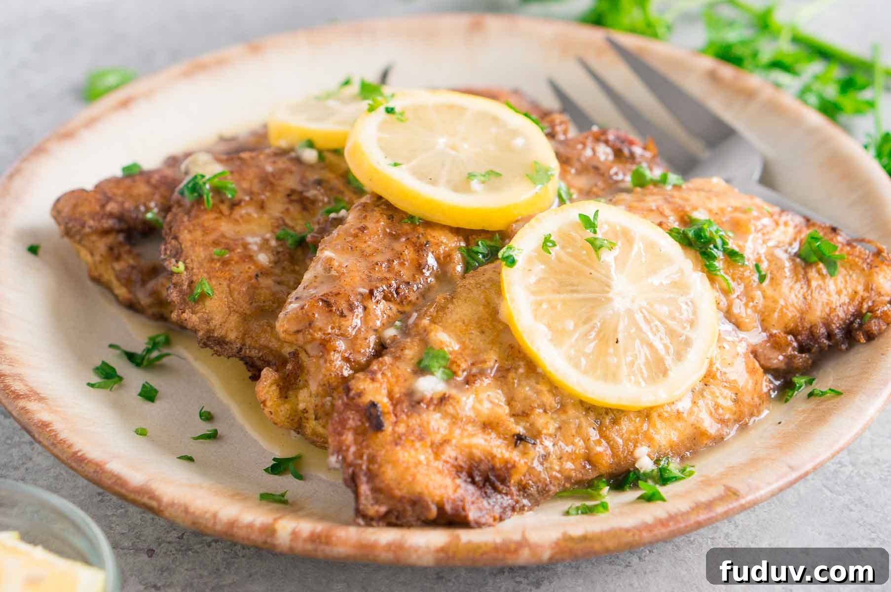 Chicken Cutlets in Lemon Butter Sauce