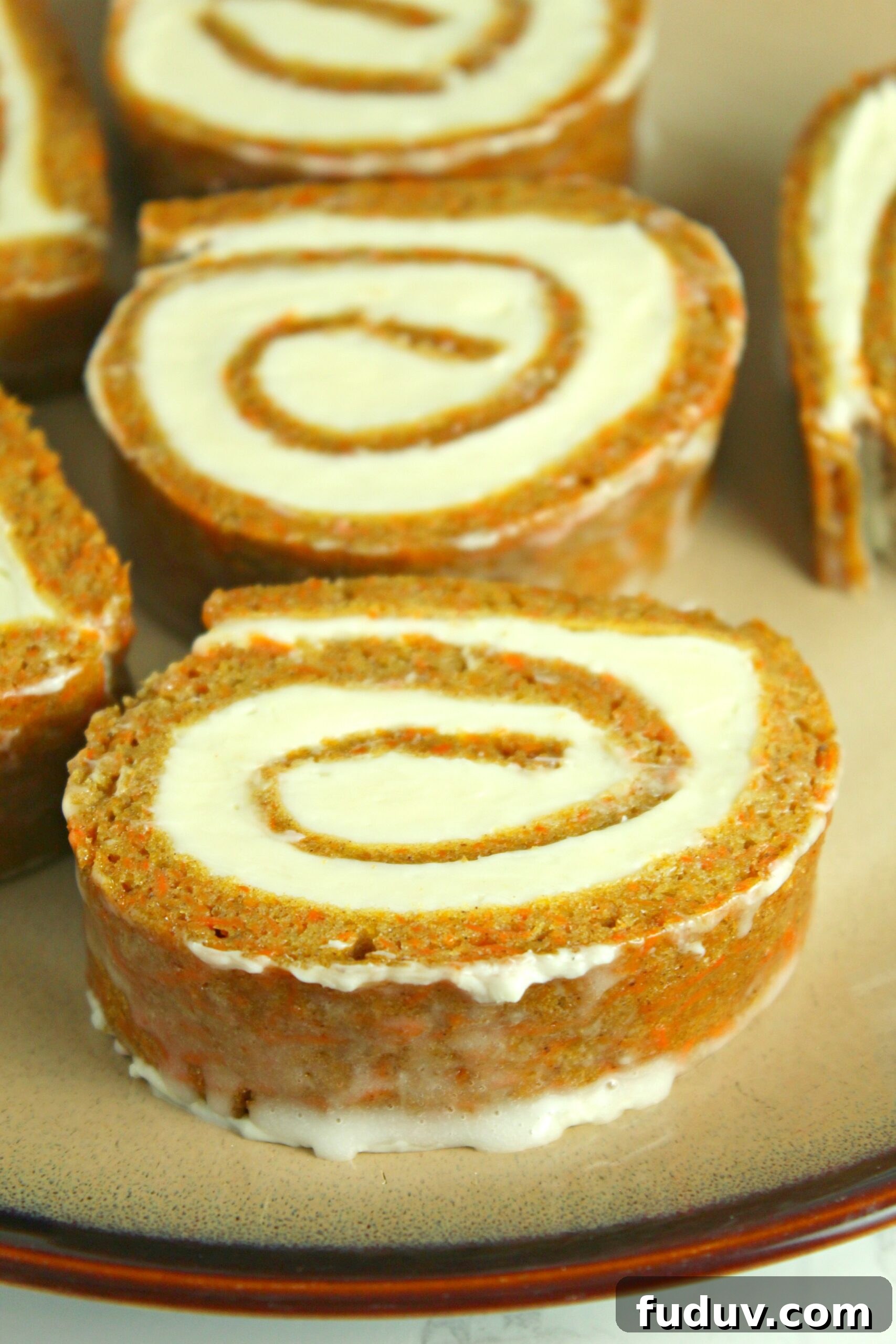 Carrot Cake Roll Slice