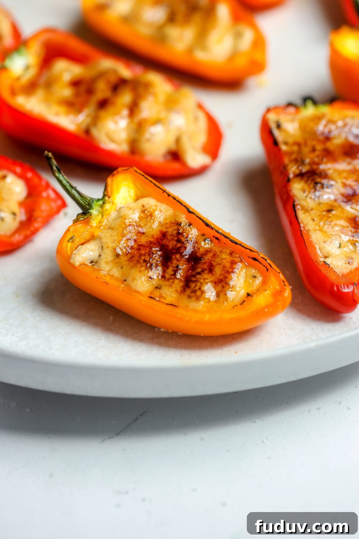 Goat Cheese Stuffed Peppers with Herbed Quinoa 2 Stuffed mini peppers with goat cheese