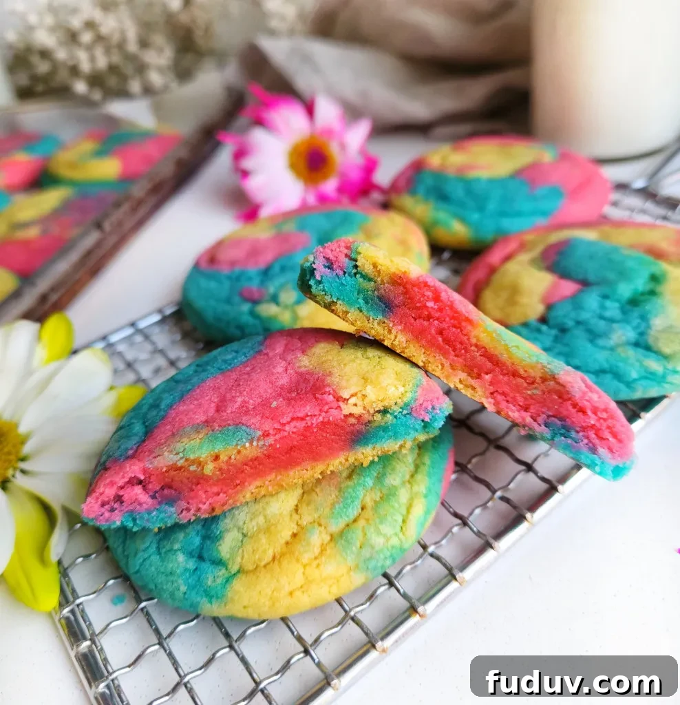 Tie dye cookies