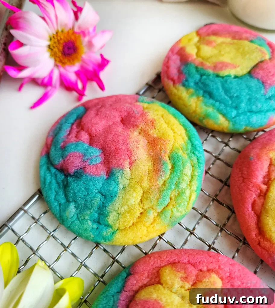 Tie dye cookies