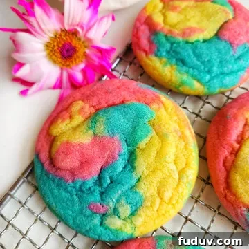 Tie dye cookies