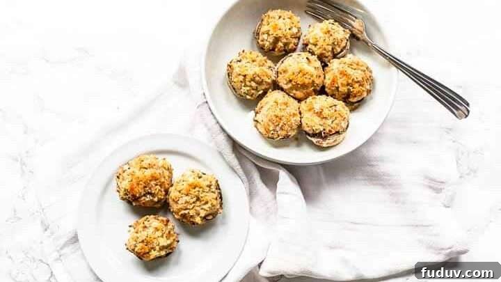 Crab meat Stuffed Mushrooms