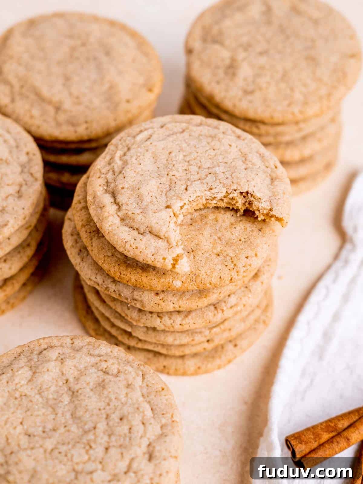 A stack of chai sugar cookies.