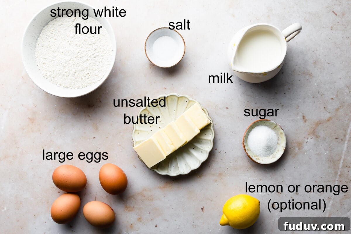 How to Make Classic French Crullers at Home 3 top view of the ingredients for cruller doughnuts