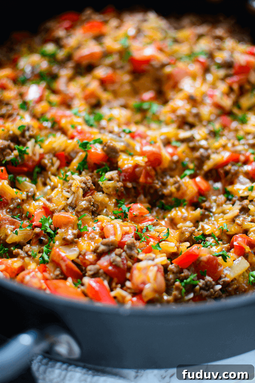 A skillet full of the finished meal.