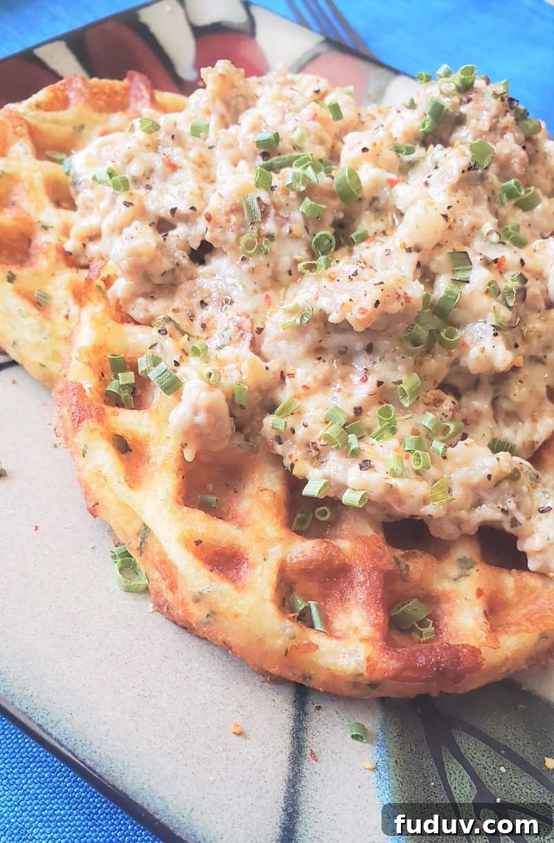 Biscuits And Gravy Chaffle Recipe