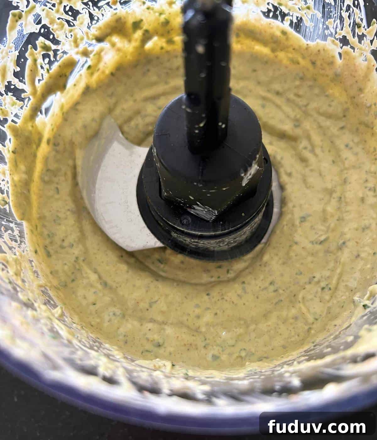 Creamy Lime Aioli Recipe — Zesty Sauce for Sandwiches & Seafood 5 Lime aioli in food processor.
