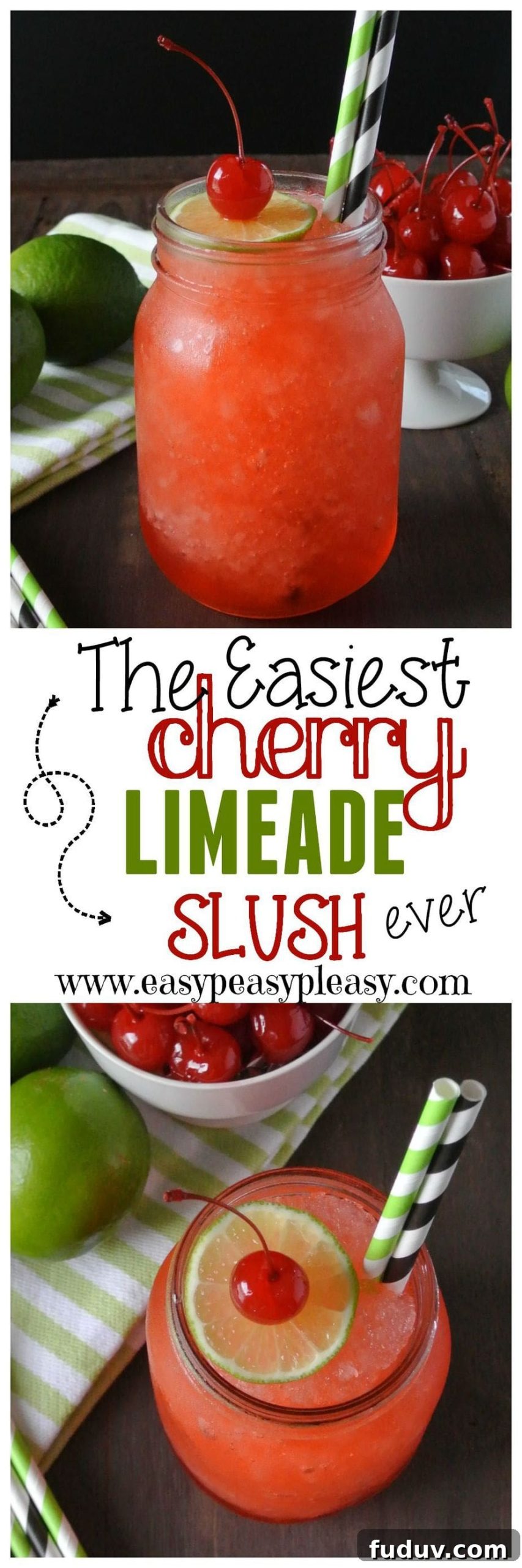 The Easiest Low Calorie Cherry Limeade Ever!