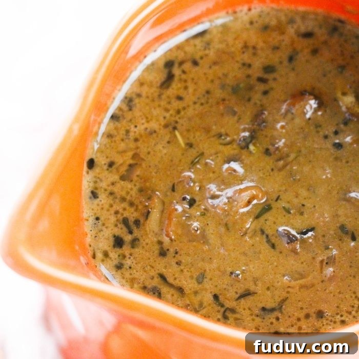 Homemade Onion Gravy Recipe: Rich, Savory and Simple 7 gravy in a gravy bowl