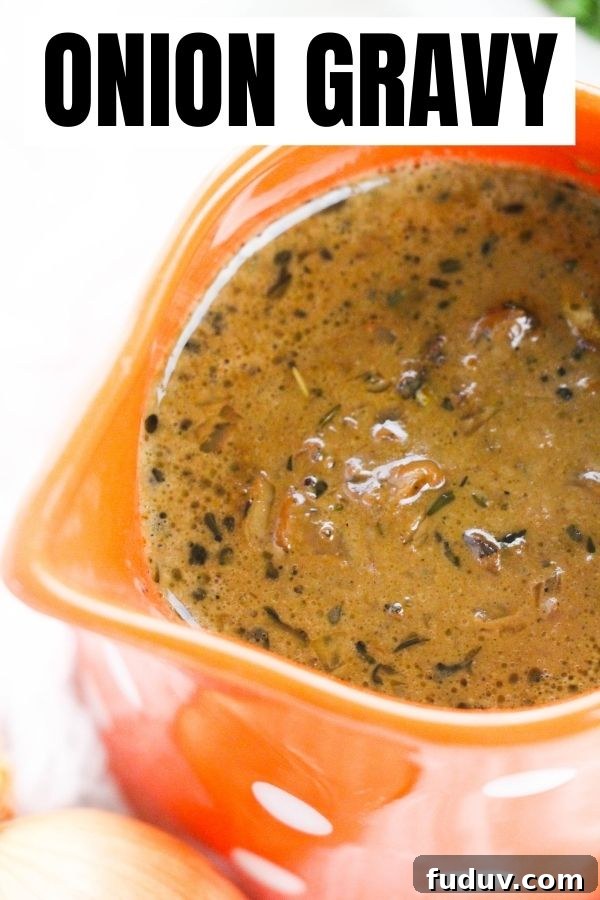 Homemade Onion Gravy Recipe: Rich, Savory and Simple 8 onion gravy in bowl