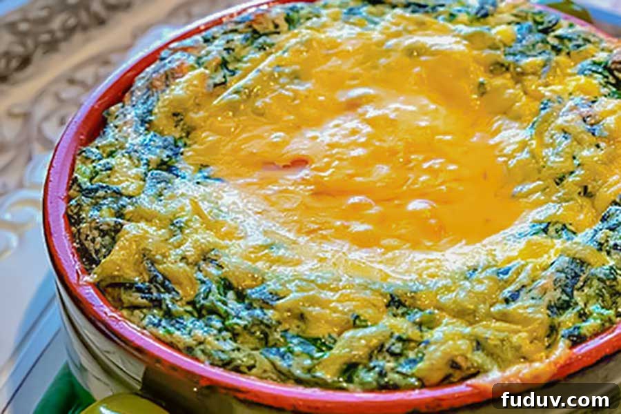spinach souffle, low carb