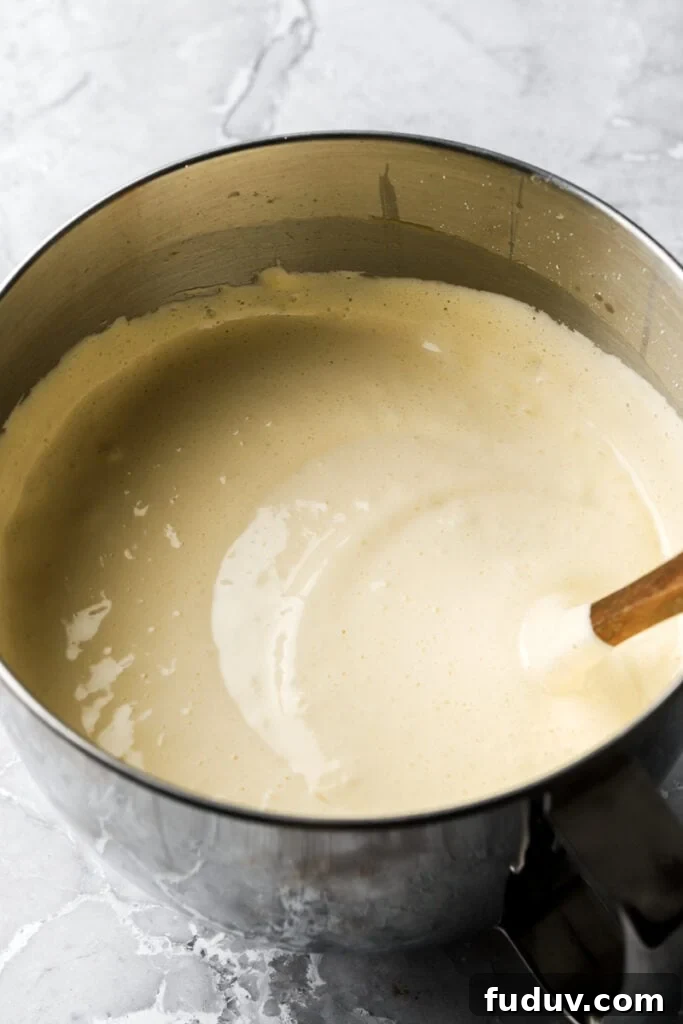 finished genoise batter