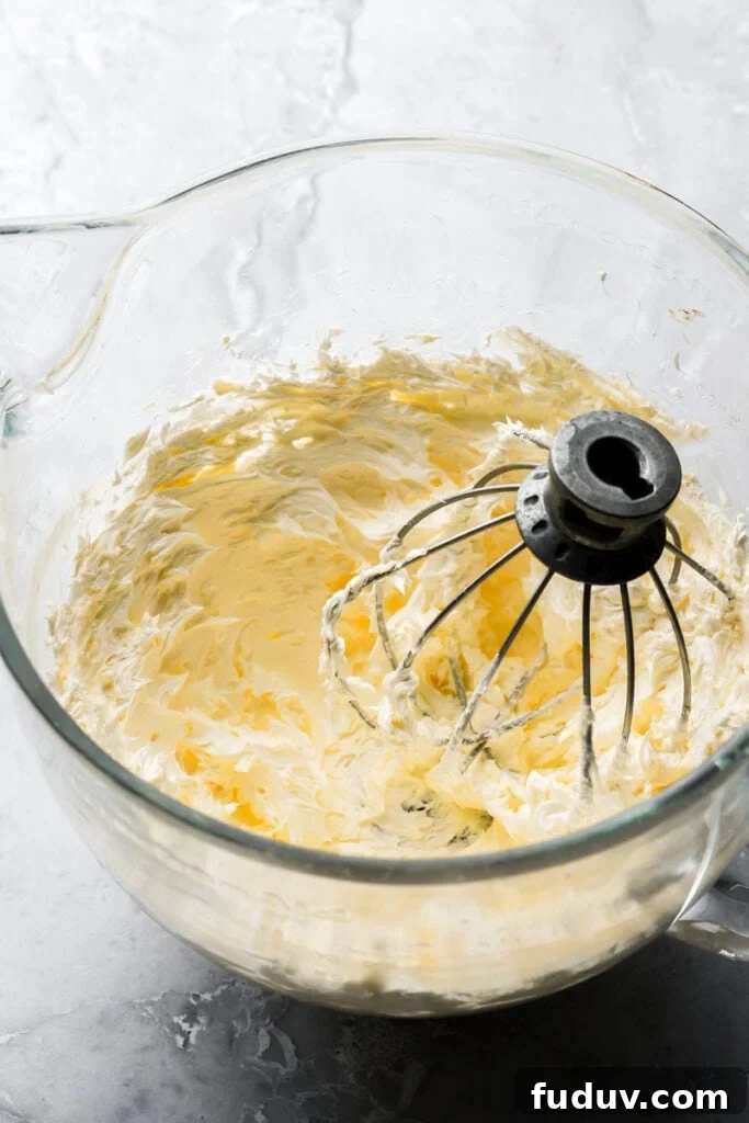 butter whipped until pale