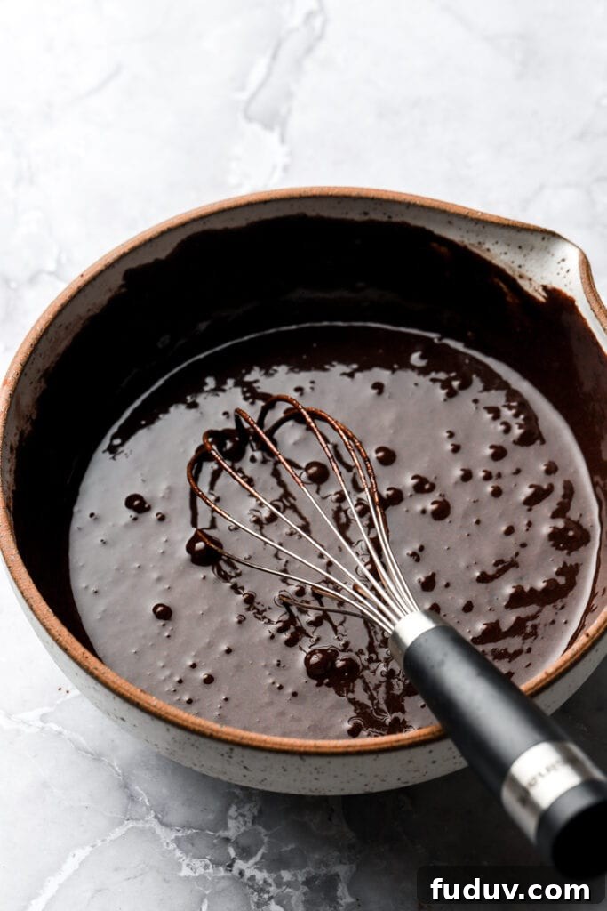 whisked ingredients for the custard