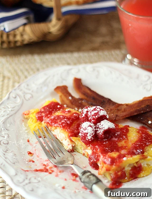 Goat Cheese and Raspberry Omelet Recipe: Bright Brunch Idea 4 omelet-raspberry-goat-cheese-bite