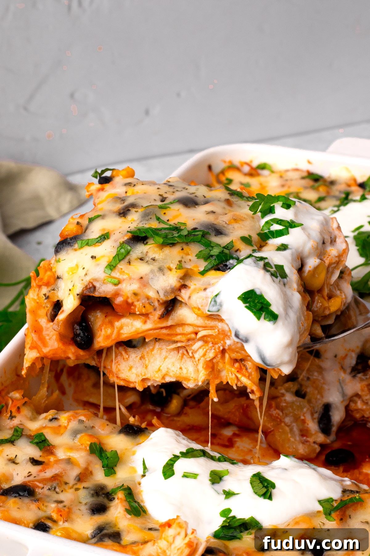 Simple Chicken Enchilada Casserole