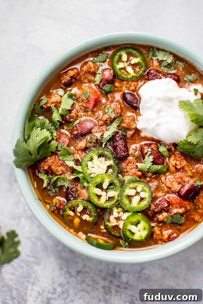 28. Crockpot Turkey Chili