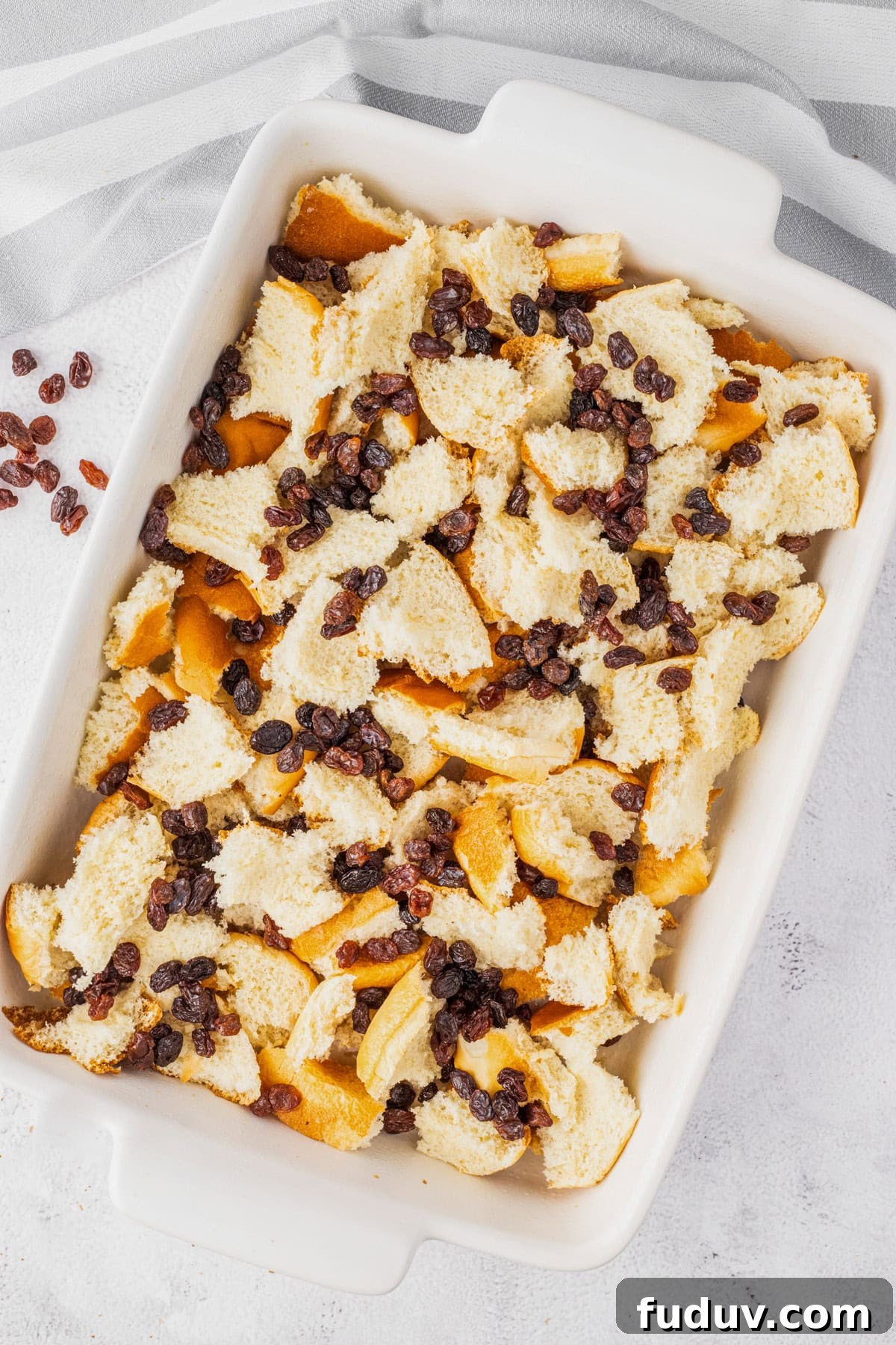 Decadent Bread Pudding with Warm Rum Sauce Recipe 7 Making the recipe.