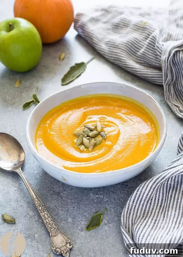 roasted pumpkin apple soup