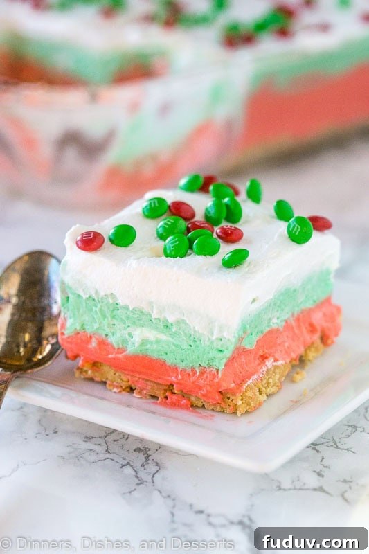 Festive Christmas Lasagna Dessert Recipe: Layered Holiday Treat 2 Christmas Lasagna Dessert Recipe - a creamy layered festive dessert that will impress at all your holiday get togethers.