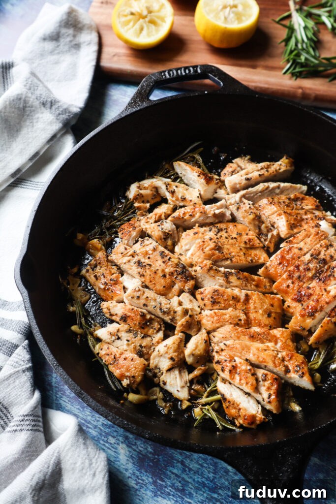 Finished chicken with pan sauce