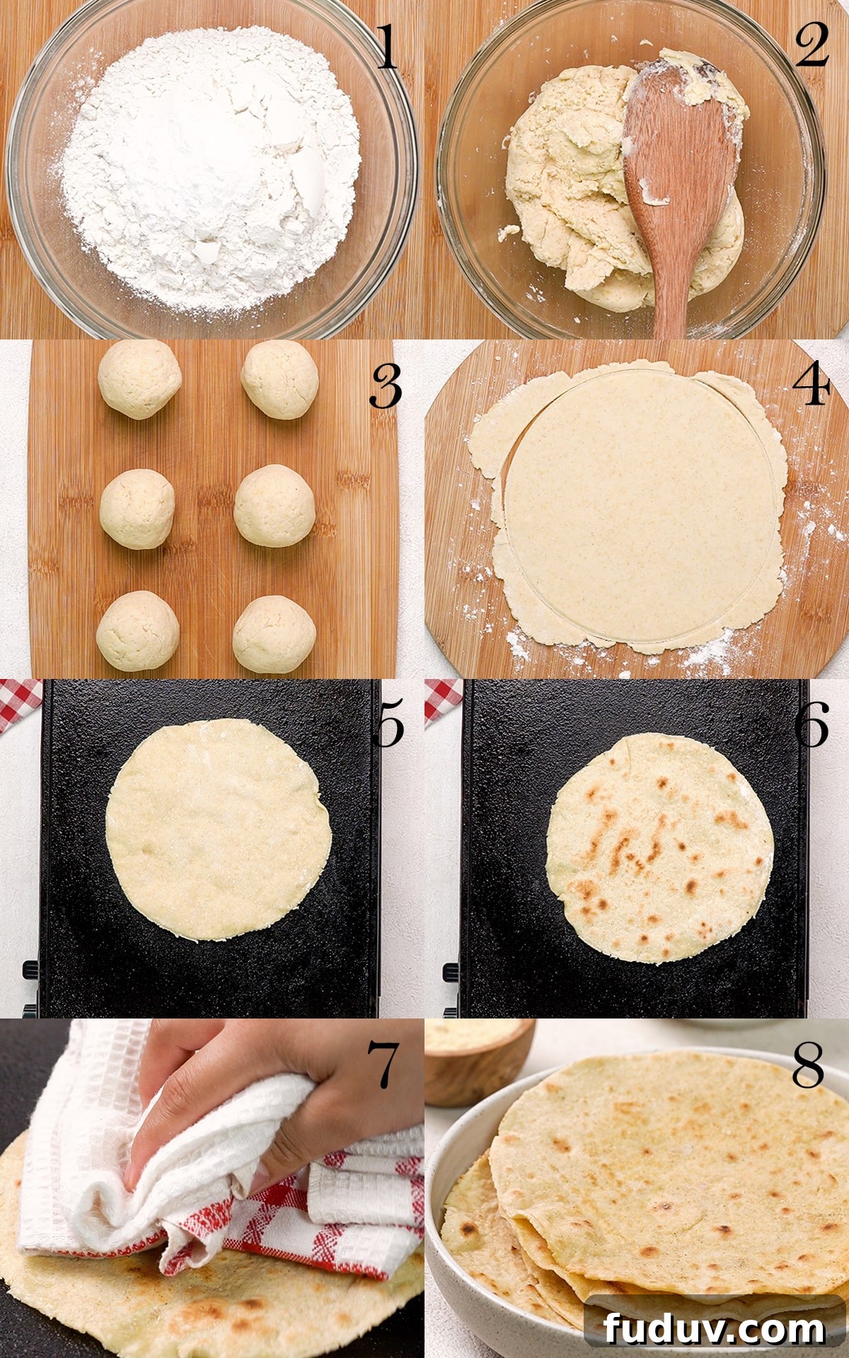 Gluten-free roti step by step