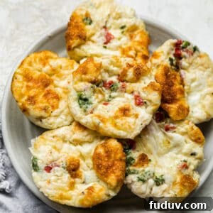 Roasted Red Pepper Egg White Bites with Goat Cheese 7 Roasted Red Pepper Egg White Bites