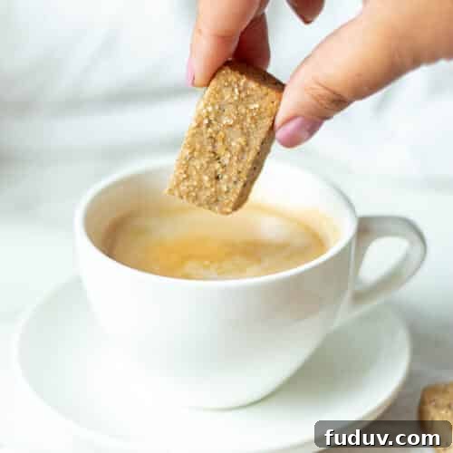 dipping coffee cookies in coffee