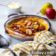 Spiced Pear & Walnut Dutch Baby
