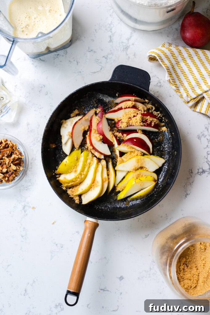 sautéing pears