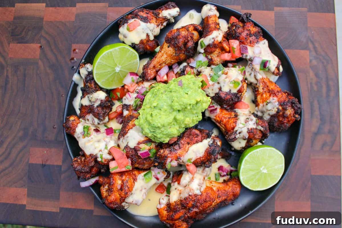 An over the top shot of the Nacho Wings.