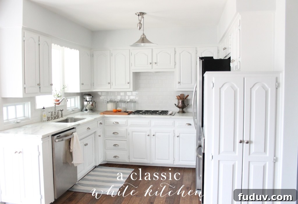 25+ Stunning All-White Kitchen Designs for Timeless Style 17 We did it! Our kitchen remodel | 25+ Dreamy White Kitchens