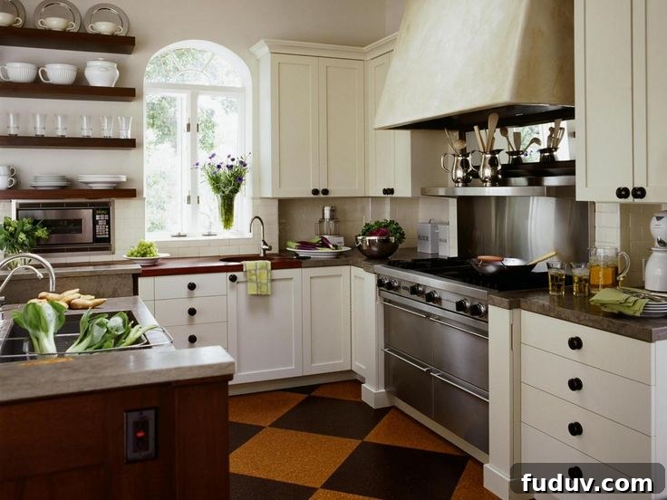 25+ Stunning All-White Kitchen Designs for Timeless Style 24 White Country Kitchen With Dark Wood Details | 25+ Dreamy White Kitchens