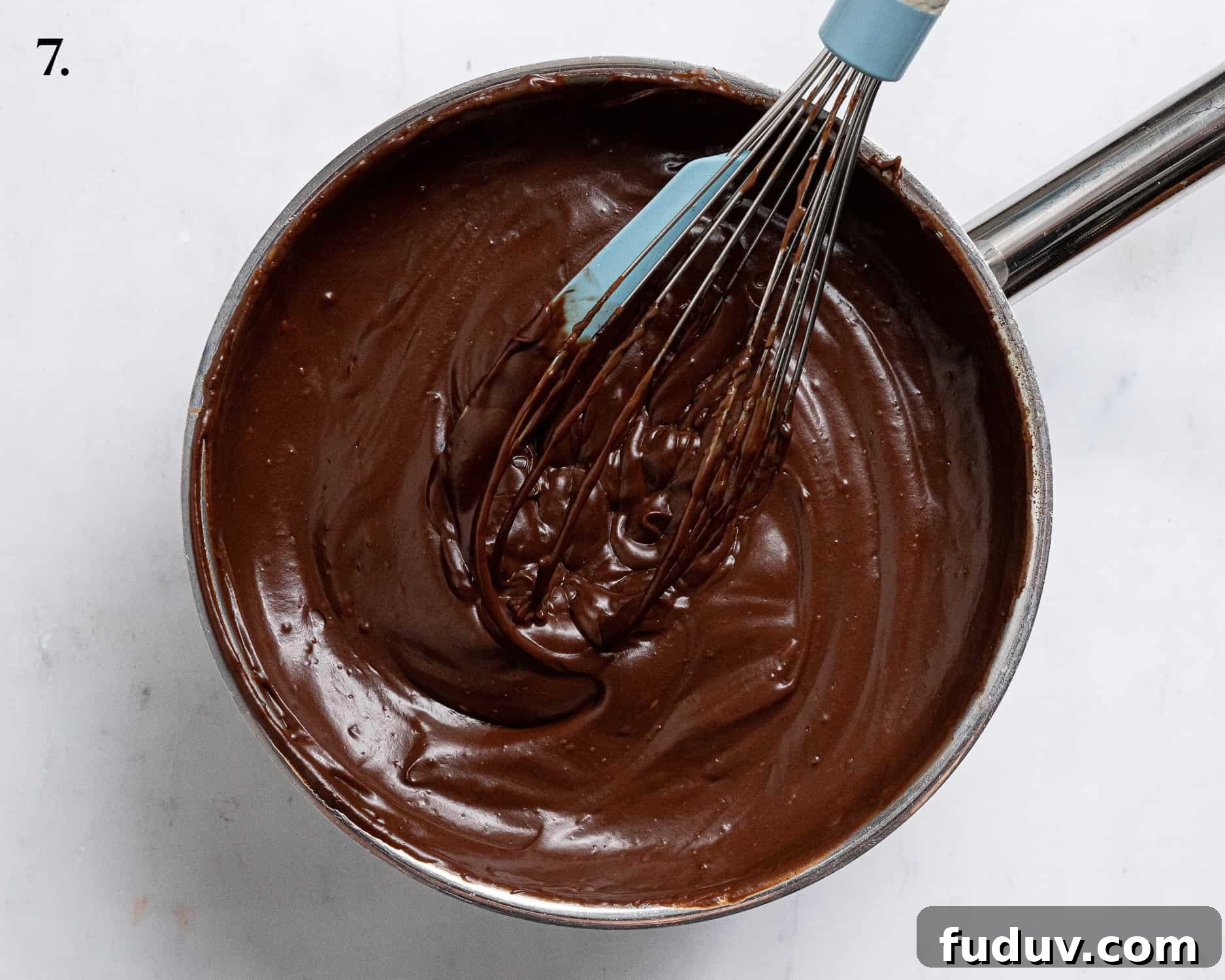 Step 7, the chocolate pudding with the butter and chocolate added.