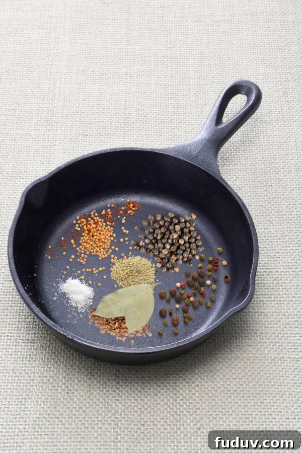 Sauteing the spices.