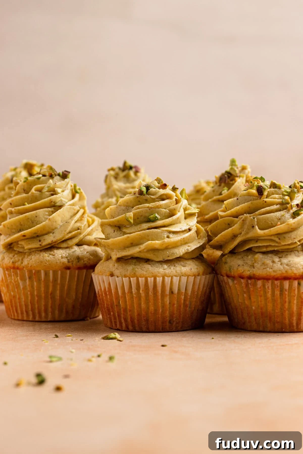 Pistachio cupcakes.