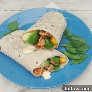 Chicken Avocado Wraps with Chili Mayonnaise