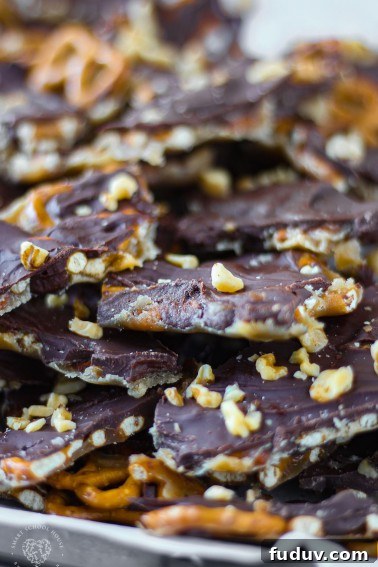 Classic Homemade Brownie Recipe for Fudgy, Chewy Results 8 Chocolate Toffee Pretzel Bark - Salty, sweet, buttery PERFECTION!