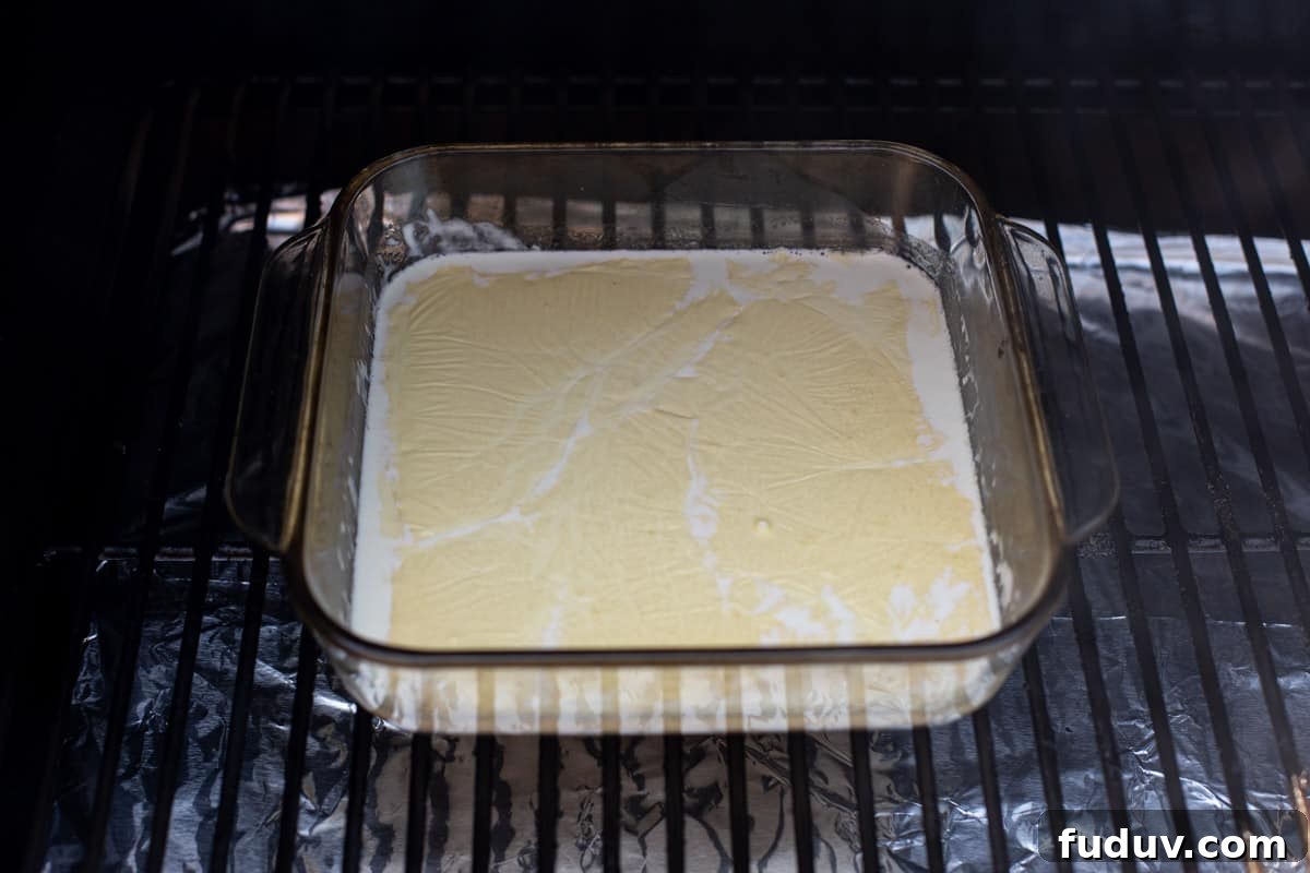 Smoked butter in a Zgrills pellet grill.