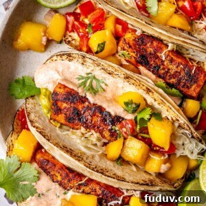Blackened Fish Tacos with Fresh Mango Salsa 15 Blackened Fish Tacos with Mango Salsa - Olivia Adriance